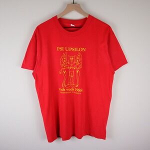 Vintage 1988 Northwestern University Psi Upsilon Rush Week Shirt XL 21.5x28.5